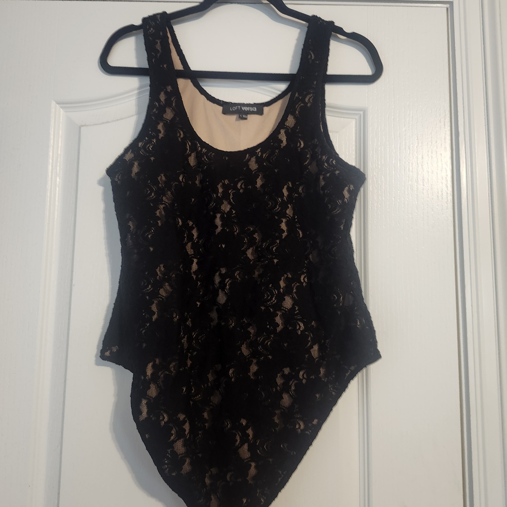 LOFT Black Lace Bodysuit